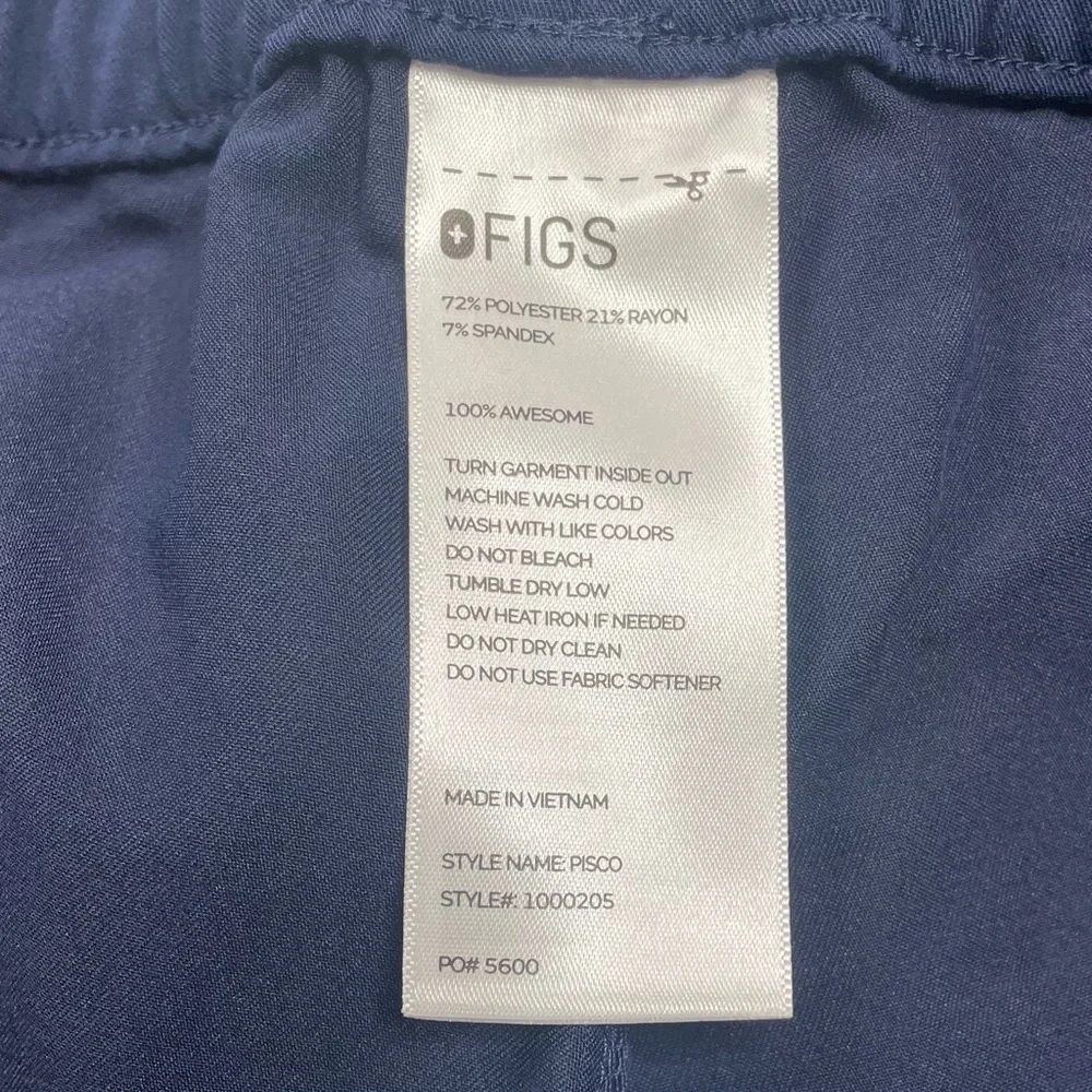 Figs Scrubs Dark Blue Straight Leg Size XL Healthcare ~‎ Medical Staff